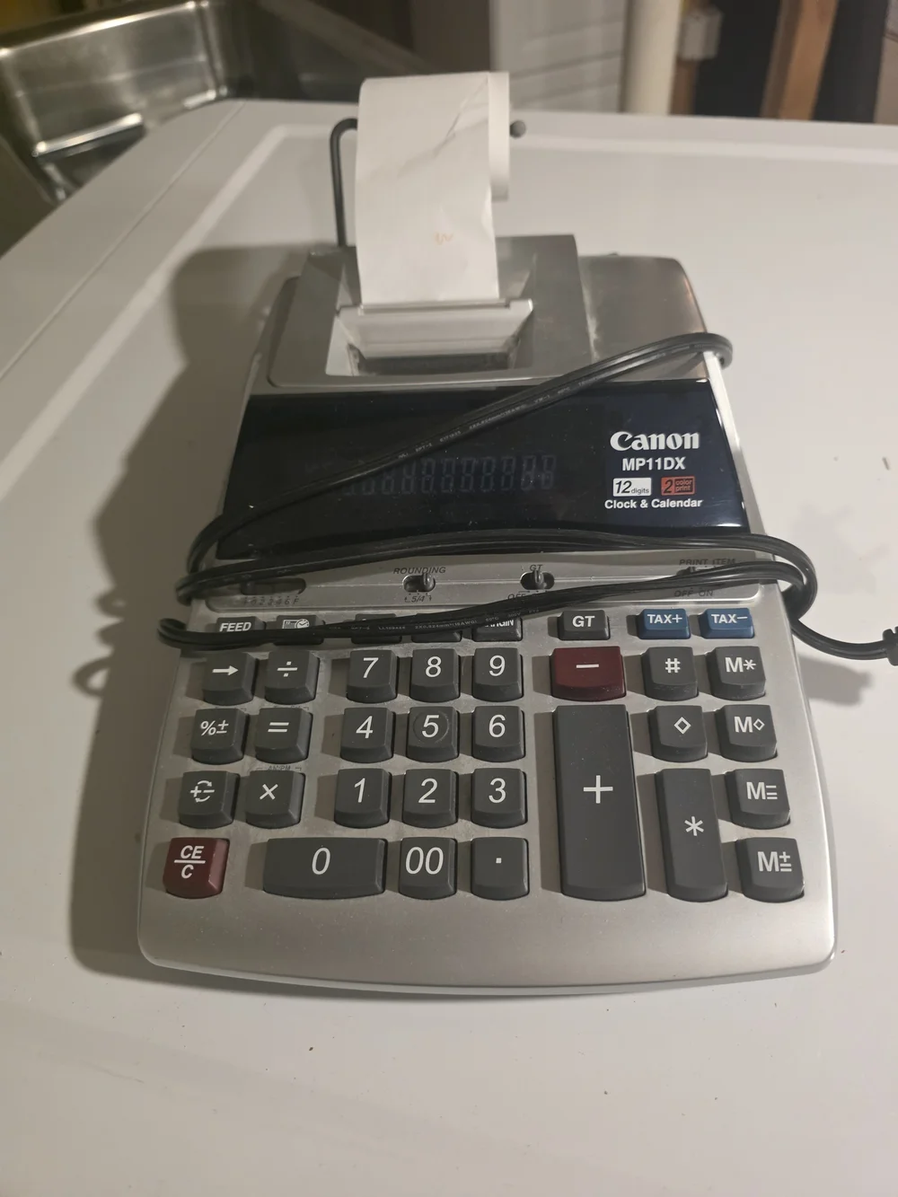 Canon MP11DX Desktop Printing Calculator in Silver and Black